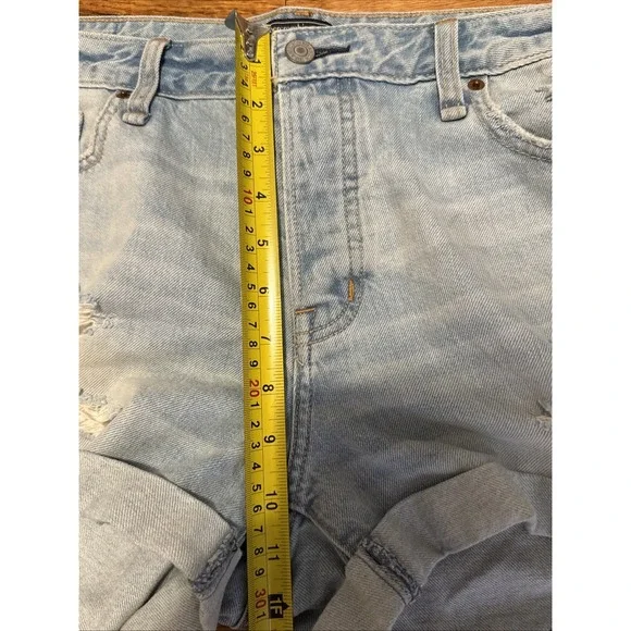 Abercrombie & Fitch Blue Ripped Ames Low Rise Boyfriend Short festival sz 12/31 - Picture 8 of 10